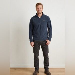 L.L. Bean Men’s Fleece Quarter-Zip Pullover - Blue - Size Small
